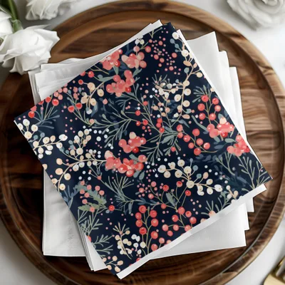 Vibrant Botanical Berries Patterned Decorative Product