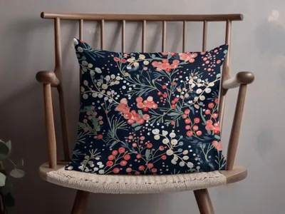 Colorful Floral Pattern Design Decorative Pillow