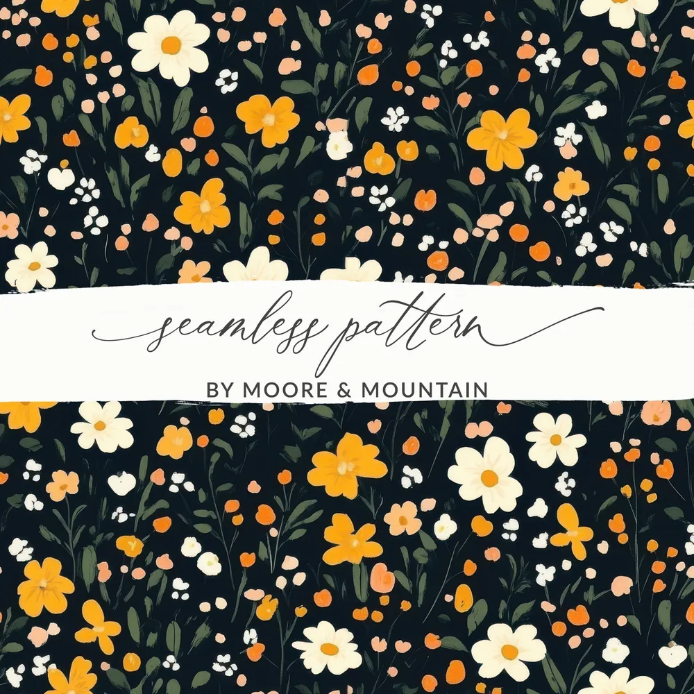 Elegant Floral Seamless Pattern by Moore & Mountain Design