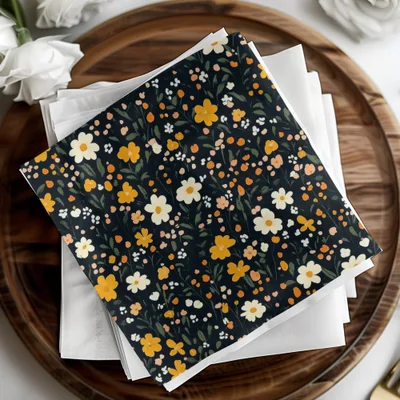 Colorful Flower Pattern Napkins for Special Occasions