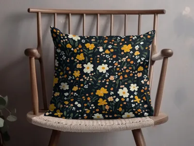Vibrant Floral Patterned Decorative Cushion Product