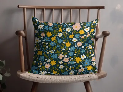 Colorful Floral Decorative Throw Pillow Product