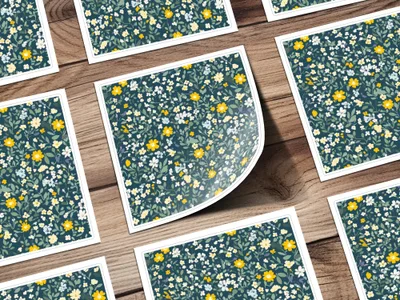Vibrant Floral Print With Yellow and White Flowers Product