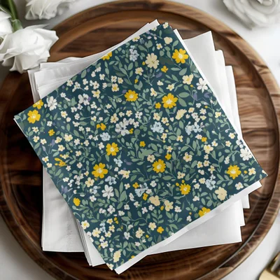 Floral Patterned Decorative Table Napkins Set