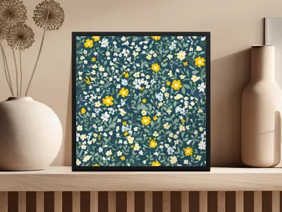 Vibrant Floral Pattern Artwork for Home Decor Product