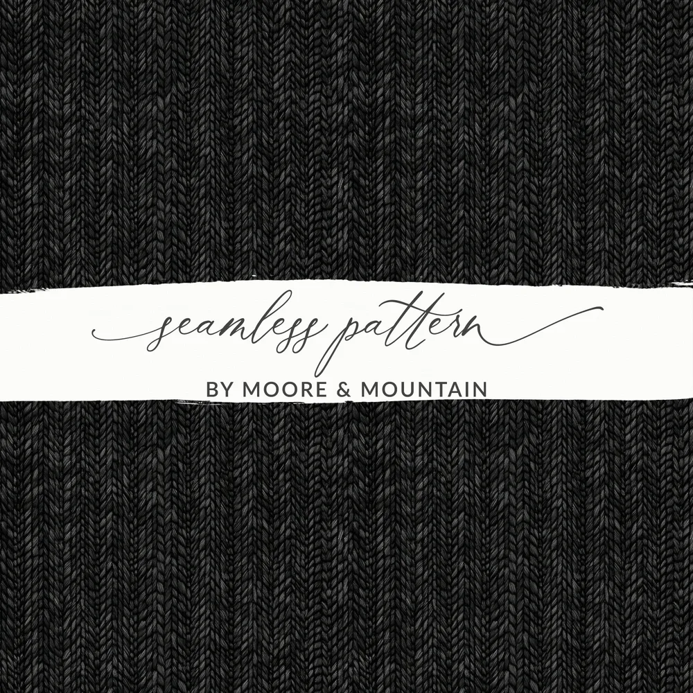 Dark Knitted Fabric Design Seamless Denim Digital - Moore and Mountain