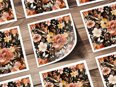Vibrant Floral Pattern Art Prints for Home Decoration