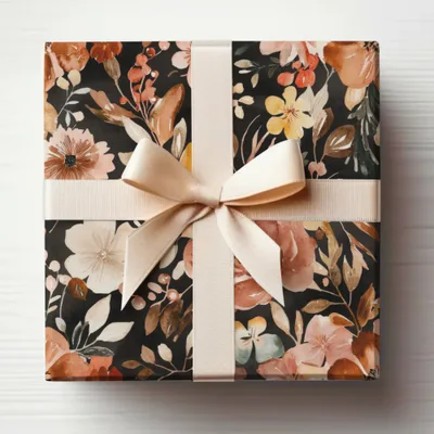 Elegant Floral Patterned Gift Wrapping Paper Product