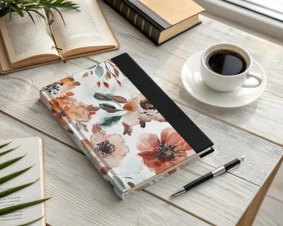 Floral Pattern Hardcover Notebook for Daily Journaling
