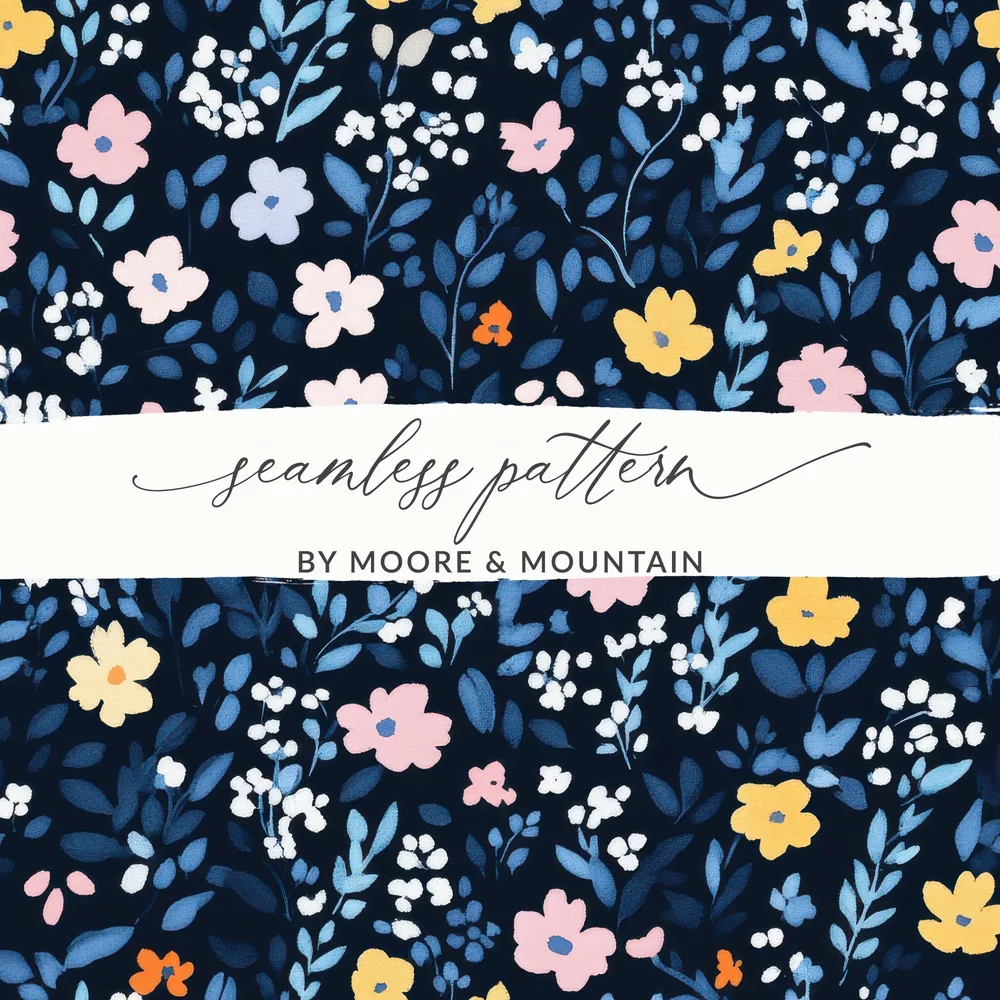 Floral Seamless Pattern by Moore Mountain Design