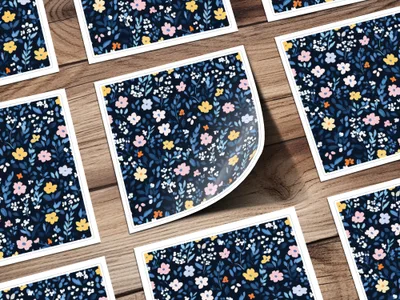 Vibrant Floral Patterned Stickers Collection Pack