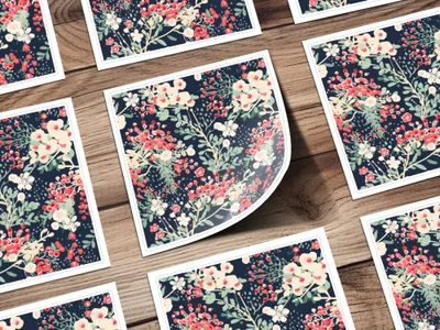 Botanical Floral Pattern Sticker Sheets for Crafts Decor
