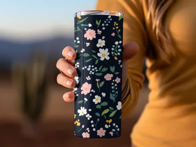 Stylish Floral Patterned Tumbler for Everyday Use