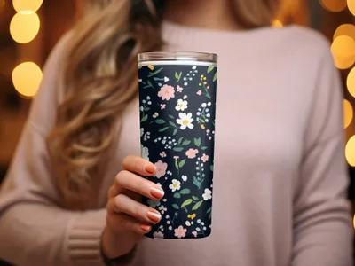 Beautiful Floral Patterned Tumbler for Everyday Use