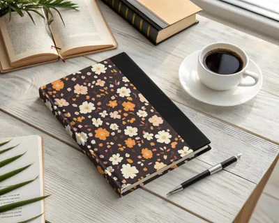 Floral Pattern Hardcover Journal for Creative Writing