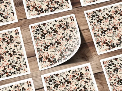 Beautiful Botanical Design Square Sticker Product