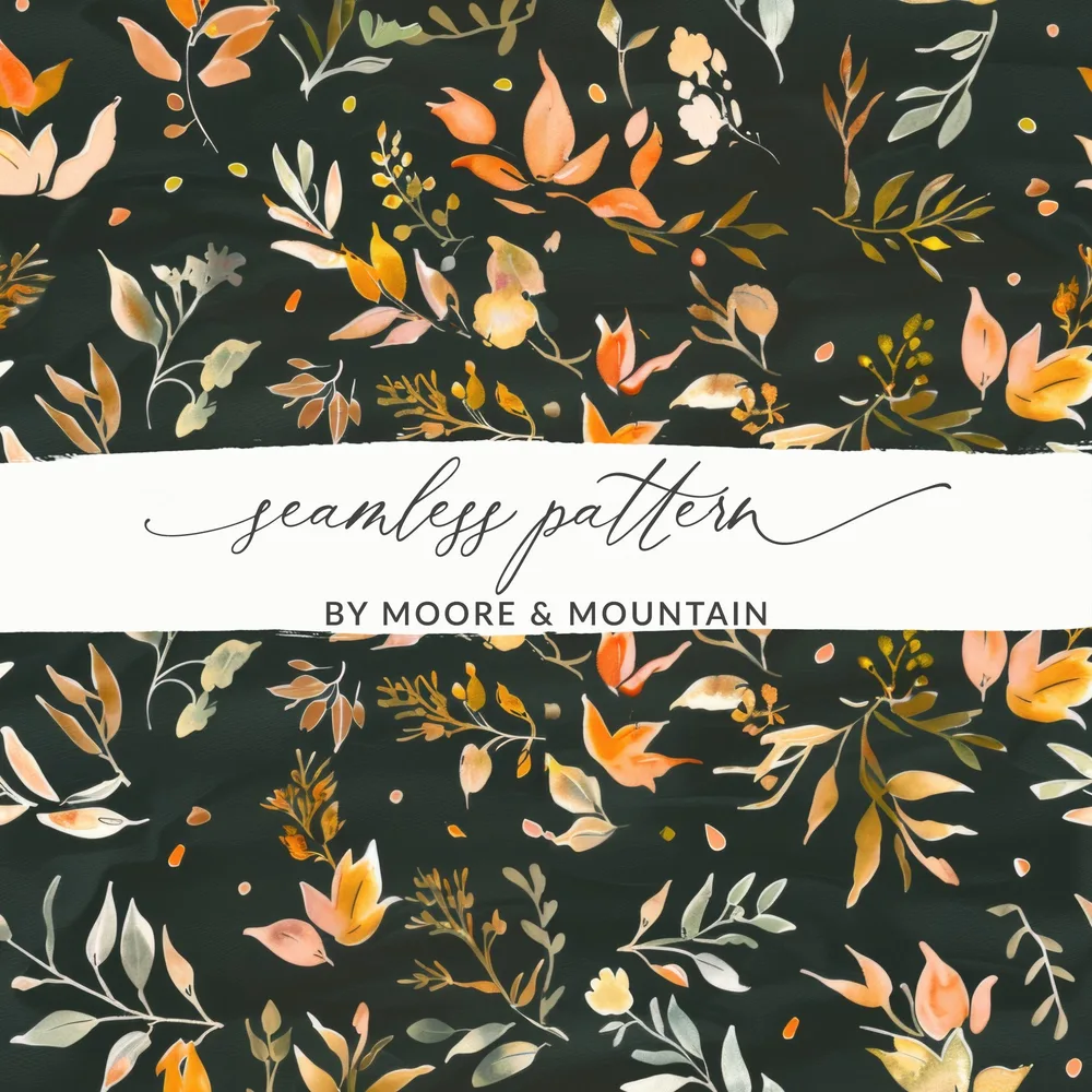 Colorful floral seamless pattern by Moore & Mountain