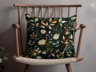 Elegant Floral Pattern Decorative Cushion Pillow