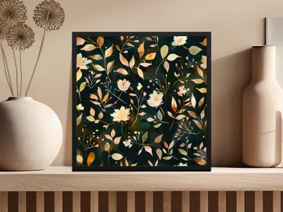 Floral Pattern Art Print for Elegant Home Decor