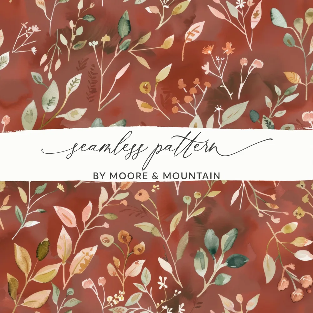 Floral Seamless Pattern By Moore and Mountain Design