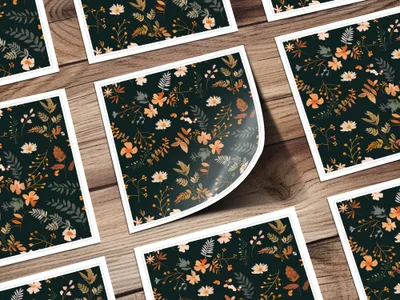 Vintage Floral Pattern Sticker Sheets for Crafts