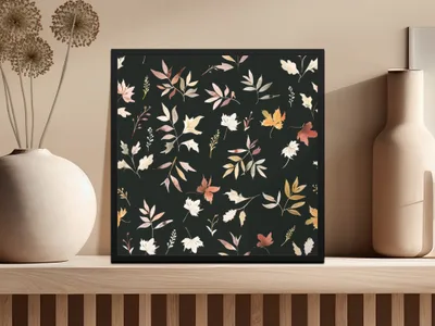 Decorative Botanical Leaves Art Print for Home Decor