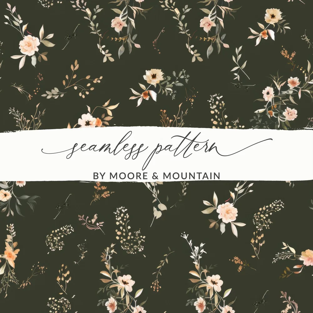 Seamless Floral Pattern by Moore and Mountain for crafting