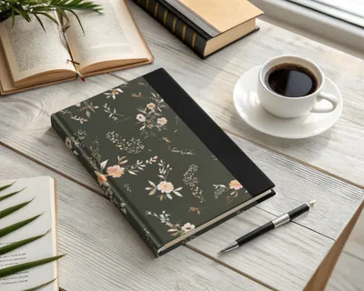 Elegant Floral Pattern Hardcover Notebook product