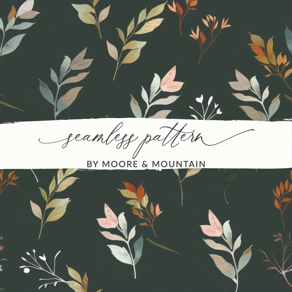 Floral and Leaf Seamless Pattern Design for Crafts