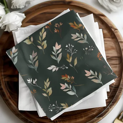 Elegant Floral Design Napkins for Special Events