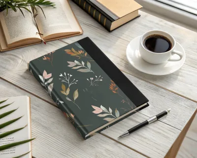 Botanical Floral Design Hardcover Journal Notebook