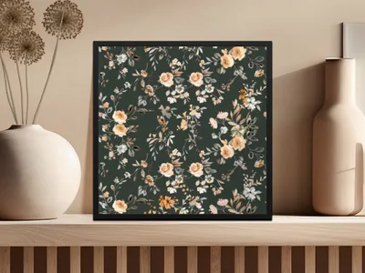 Elegant Floral Pattern Art Print for Home Decor