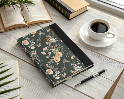 Elegant Floral Design Hardcover Journal for Everyday Notes