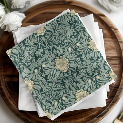 Dark William Morris Seamless Pattern Background For Commercial Use - Moore and Mountain