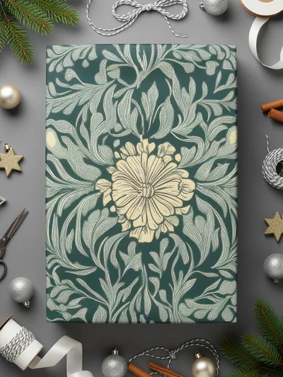 Dark William Morris Seamless Pattern Background For Commercial Use - Moore and Mountain