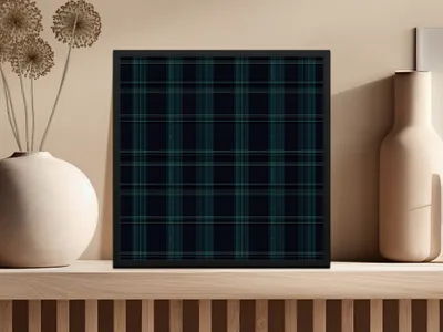 Deep Navy Plaid Pattern Design Scottish Tartan Background - Moore and Mountain