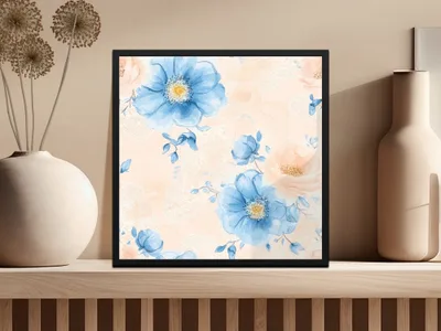 Delicate Floral Watercolor Seamless Grandmillennial Digital - Moore and Mountain