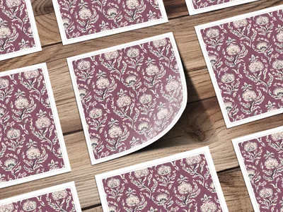 Detailed Floral Vine Pattern Kalamkari Style Design Seamless Pattern - Moore and Mountain