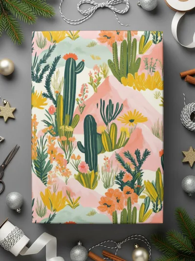 Digital Cactus Pattern, Seamless Desert Design, Floral Landscape, Print on Demand, Digital Paper, Commercial Use, Scrapbook Paper - Moore and Mountain