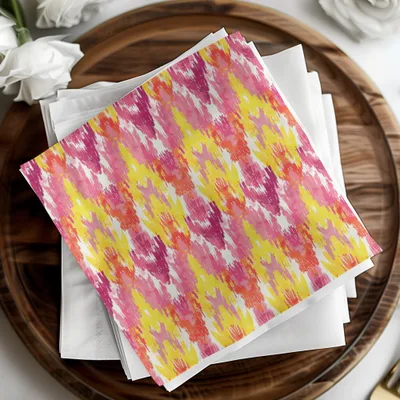 Vibrant Multicolor Abstract Pattern Napkins for Events