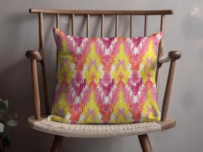 Vibrant Multicolor Abstract Pattern Throw Pillow