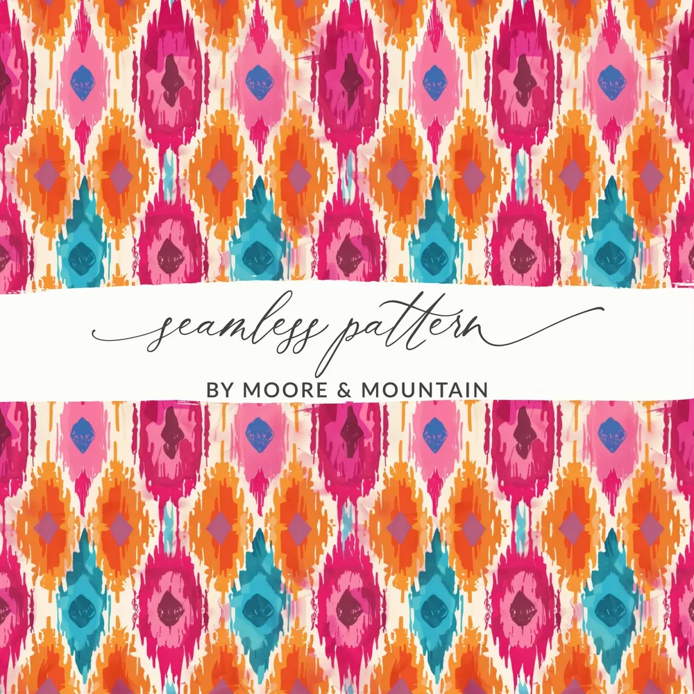 Vibrant Geometric Seamless Pattern by Moore & Mountain