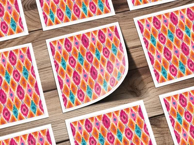 Vibrant Colorful Geometric Pattern Art Decor Print