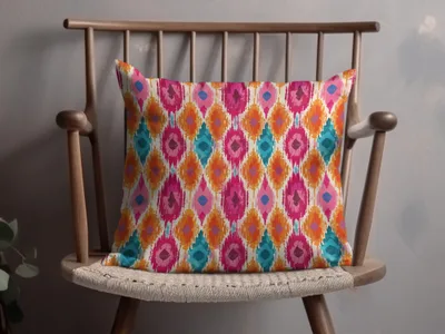 Vibrant Boho Chic Multicolor Pattern Pillow Cover