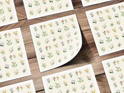 Digital Floral Clipart, Watercolor Flower Illustration, Seamless Pattern Tile, Scrapbook Paper, Digital Paper, Flower Design, Digital with small floral prints