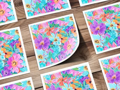 Ditsy Floral Seamless Pattern Colorful Flower Design, Fabric Print, Scrapbook Paper, Digital DownloadDigital Floral Pattern, Colorful Flowers Design, Seamless Flower Digital Paper, Bright Floral Art, Fabric Design Digital, Flower JPEG Files - Moore and Mountain
