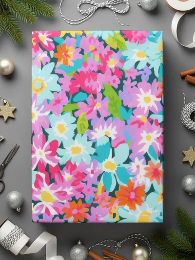 Ditsy Digital Floral Pattern, Seamless Flower Design, Colorful Background, Repeating Fabric Print, Scrapbooking Paper, Digital Download - Moore and Mountain