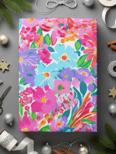Ditsy Digital Floral Pattern, Seamless Flower Design, Colorful Blooms, Vibrant Print, Fabric Design, Digital Paper, Digital Scrapbooking - Moore and Mountain