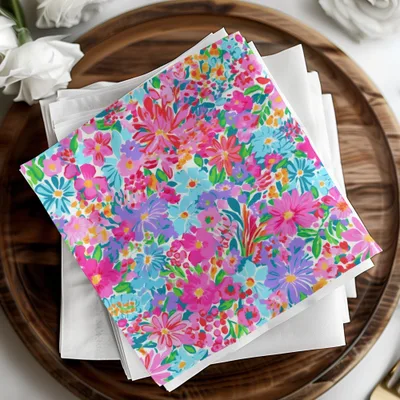 Ditsy Digital Floral Pattern, Seamless Flower Design, Colorful Blooms, Vibrant Print, Fabric Design, Digital Paper, Digital Scrapbooking - Moore and Mountain