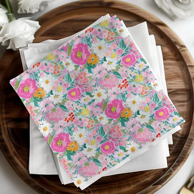 Digital Floral Seamless Pattern, Pink Flowers Design, Flower Print, Digital Paper Pack, Seamless Design for Fabric, Digital Download - Moore and Mountain